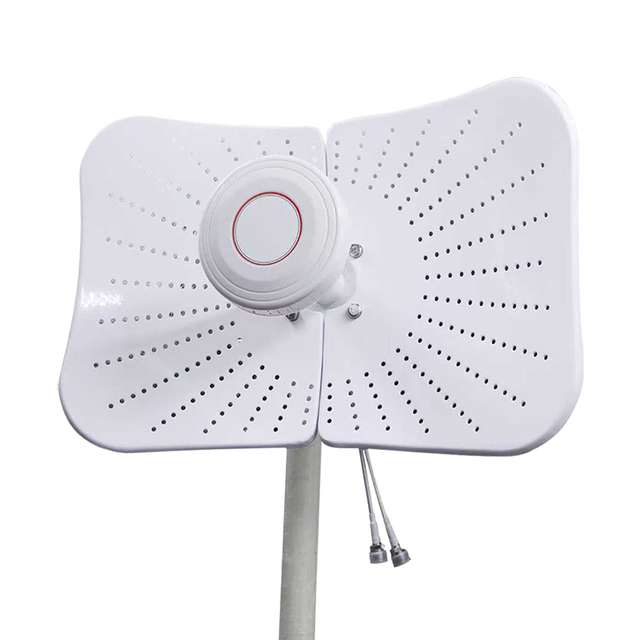 Factory Price 1700-4200Mhz 2x22dBI 48dBI 60cm Long Rang MIMO Golden Parabolic Dish Hyperbolic Antenna for CPE Router