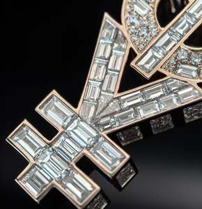 Vente flash - Pendentif en argent 925, charmes fins, design 3D personnalisé, nom personnalisé, lettre, bijoux de rappeur, diamant moissanite personnalisé - Product Image 4
