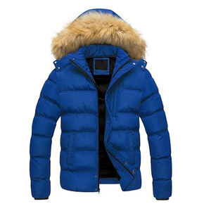 Chaqueta Larga Acolchada para Hombre con Capucha de Piel, Impermeable, Cortavientos, Cálida, Informal y a la Moda para Invierno - Product Image 1