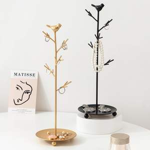 Support à bijoux en métal en forme d'arbre, porte-colliers, organisateur de bracelets, présentoir à bijoux décoratif pour table, chambre à coucher - Product Image 5