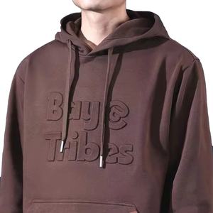 Sweat à capuche en coton lourd de fabrication artisanale, sweat à capuche surdimensionné, impression personnalisée en mousse gonflée, logo en relief 3D, sweat à capuche pour homme - Product Image 1