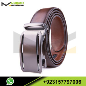 เข็มขัดหนังสำหรับผู้ชายชุดเดรสเข็มขัดอัตโนมัติสำหรับผู้ชายอุปกรณ์เสื้อผ้าปรับแต่งได้ - Product Image 5