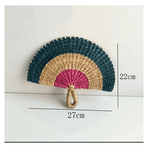 Abanico de Paja de Mar Hecho a Mano, Abanico Artesanal de Paja de Mar para Viajes, Decoración de Resorts y Colecciones de Regalos, Vietnam - Product Image 2