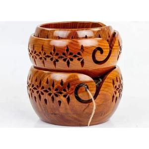 Cuenco de hilo de madera de nuevo diseño de Venta caliente para uso de punto disponible en diferentes tamaños y colores del exportador indio - Product Image 3