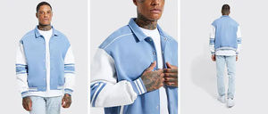 Veste universitaire rétro pour homme avec lettres d'hiver personnalisées, logo en chenille brodé, veste brodée pour homme - Product Image 6
