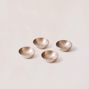 ชามทองเหลืองทรงกลมขนาดเล็ก4ชิ้น,ชุดงานฝีมือพร้อมแปรงสำเร็จรูปสำหรับเสิร์ฟของหวานอาหารแบบดั้งเดิม - Product Image 2