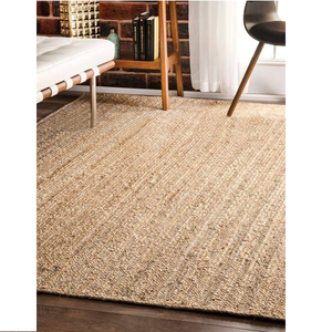 Alfombra de yute de diseño indio para sala de estar, dormitorio, pasillo, habitación de invitados, Hotel y oficina, alfombra anudada a mano, venta al por mayor - Product Image 1