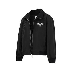 Veste bomber unie pour homme sur mesure, fermeture éclair, décontractée, légère, avec poignets côtelés - Product Image 3