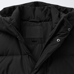 Ventes en gros, service OEM, vêtements décontractés, design personnalisé, logo personnalisé, veste pour garçons de couleur unie avec fermeture éclair et capuche, parfaite pour l'hiver - Product Image 3