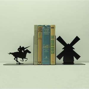 Porte-livres de bureau en métal noir avec design unique réglable, taille et logo personnalisables pour support de livre sur étagère de bureau à domicile - Product Image 1