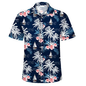 Chemises hawaïennes à manches courtes pour hommes Chemise imprimée décontractée pour l'été et les vacances - Product Image 2