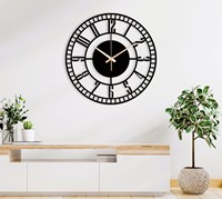 Estante de pared de hierro de lujo Vertical de alta calidad de 60cm y 24 horas, minimalismo Industrial, números romanos, diseño Art Deco, Color personalizado