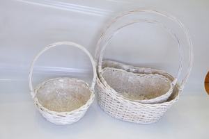 Cesta de bambú blanca, cesta tejida colorida de alta calidad, varios usos, hecha de Vietnam - Product Image 5