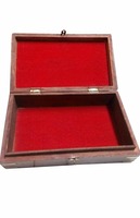 Boîtes de rangement pour bijoux en bois brun de style vintage moderne, doublure en velours, fermeture à boucle durable, qualité personnalisée PR