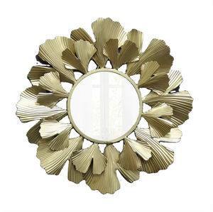 Best Sale Home Bathroom Bedroom Living Room Wall <b>Mirror</b> Leaf Design <b>Frame</b> Wall Decoration Metal Leaf <b>Frame</b> Wall <b>Mirror</b> - Product Image 3