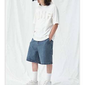 Factory Manufacturer Top Quality Custom Logo Street Wear Acid Wash Loose Fit Oversized Cargo Denim <b>Jeans</b> Shorts for <b>Men</b> - Product Image 5