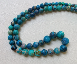 AAA + perles Rondell lisses Arizona Turquoise naturelles 16 pouces perles de pierre faites à la main bijoux en pierres précieuses - Product Image 5