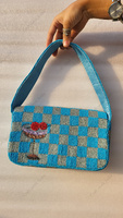 Tas Tote Kasual Kapasitas Besar Berbahan Alami dengan Hiasan Manik-manik Ceri, Modern, Buatan Tangan, Mewah untuk Wanita, Cocok untuk Pesta Malam Nasional dan Acara Fashion