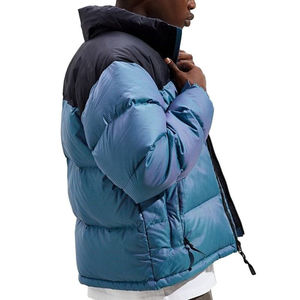 Veste matelassée pour homme de haute qualité 100% coton Impression de logo personnalisée Léger Col montant Fermeture éclair OEM Revêtement - Product Image 2