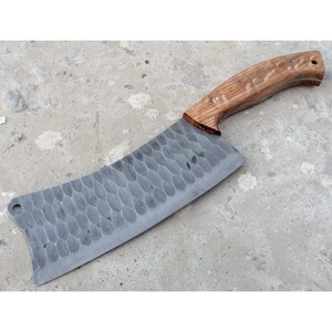 Couteau de chef JEXMOO OEM fait main en acier au carbone de qualité industrielle, multifonctionnel, motif goutte de pluie, avec étui en cuir pour la cuisine - Product Image 2
