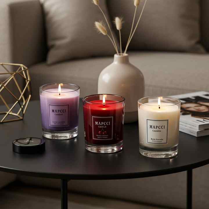 Bulk Transparent Clear Glass Jar fashioned Luxury Scented Candles Private Label