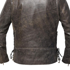 Top des produits tendances Vestes en cuir de motard de haute qualité pour hommes Vêtements de mode Vestes en cuir de motard décontractées pour hommes Slim Fit - Product Image 2