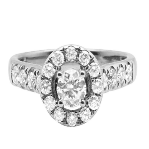 <b>Iced</b> Out Jewelry 925 Silver Elegant Round Halo Moissanite Engagement Luxury Design <b>Ring</b> Gift For Women - Product Image 5