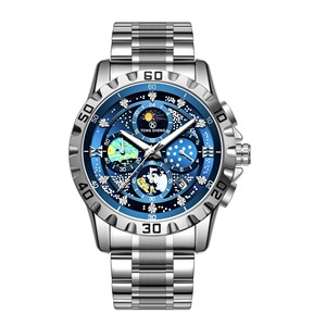 Reloj de Cuarzo Automático para Hombre, Resistente al Agua, Estilo Coreano, Esfera con Diseño de Cielo Estrellado, Luminoso, con Calendario, Casual, para Estudiantes - Product Image 4