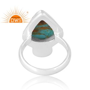 Última venta plata esterlina 925 Natural Kingman turquesa anillo de piedras preciosas joyería personalizada para mujeres regalo para ella - Product Image 2