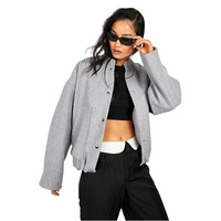 Nouvelle conception OEM ODM, veste bomber d'hiver en laine/cachemire, respirante, écologique, séchage rapide, streetwear, veste légère pour femmes