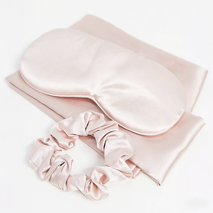 Juego de 3 Piezas de Funda de Almohada, Antifaz y Coleteros de Seda de Morera 100%, <span class=keywords><strong>Precio</strong></span> de Fábrica, Regalo Perfecto, Pedido al por Mayor para Hoteles - Product Image 5