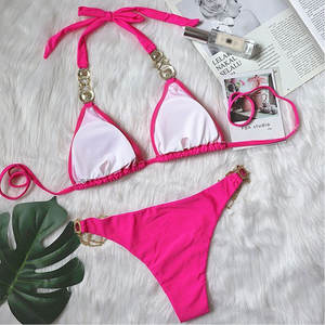 New Arrival Solid Color Bikinis Sexy Hot Style Bikinis Beachwear Plus Size Bikini Set Swimwear For Women - Product Image 5