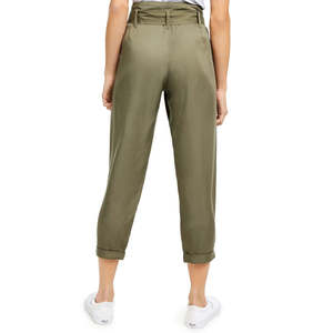 กางเกงกระโปรงทรงฮาเร็มผ้าแคนวาสสีเขียวอินดิโก้เรน รุ่นจูเนียร์ไฮไรส์ ระบายอากาศได้ดี สไตล์ลำลอง เอวสูง ผ้ายับ ไซส์กลาง - Product Image 2