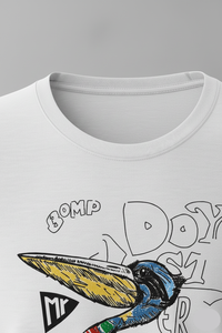 Camiseta Personalizada de Estilo Urbano para Hombre, Algodón Grueso de Alta Calidad, Estampado Gráfico 3D, Camiseta Extra Grande con Diseño de Pelícano, Arte Vintage - Product Image 3