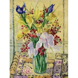 H. Manguin Jarrón Ramo Azulejo Mural Narcisos Cocina Backsplash Mármol Cerámica Mural de pared - Product Image 1