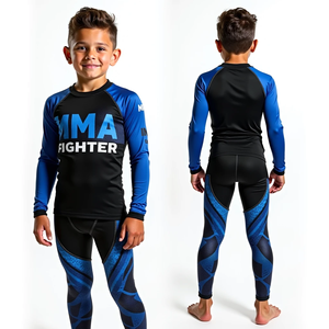Rash Guards BJJ personnalisés pour enfants fabricant d'impression par sublimation de haute qualité Rash Guards MMA durables pour la salle de sport et les arts martiaux - Product Image 4