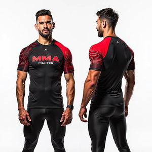 Protection contre les éruptions cutanées MMA et Kimono de Jiu Jitsu personnalisé avec fonction d'étirement complet à manches courtes - Product Image 3