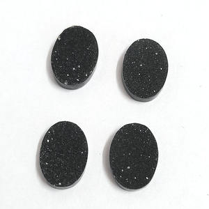 ดรูซี่หินสีดำธรรมชาติขนาด14x10มม. ทรงรีผลึกโมรา5.25 CZ อัญมณีหลวมสำหรับทำเครื่องประดับหินดรูซี่ - Product Image 1