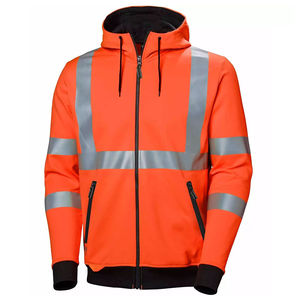 Construcción Hi Vis Work SafetyZipperHoodie Sudaderas Diseño personalizado Ropa DE TRABAJO Sudaderas con capucha High VisibilityCotton Blended Basics - Product Image 5