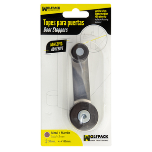 Fermaporta con supporto in metallo / Gomma marrone - Product Image 3