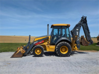 Chargeuse-pelleteuse Deere 410K d'occasion 2014, 4x4, capacité de charge nominale de 100 tonnes, moteur, fourches à attache rapide, cabine, chauffage, climatisation, offre limitée
