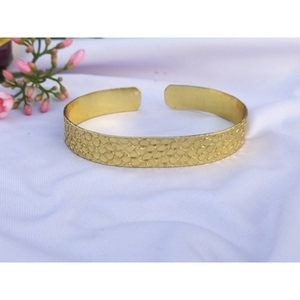 Handmade Classic Cuff <b>Bracelets</b> in Gold Plated Brass Elegant Style with Classic Design - Product Image 6