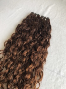 100% produit le plus vendu vison cambodgien brut 24''coloré #2 extension de faisceau bouclé donneur unique cheveux Double Machine fournisseur de trame - Product Image 3