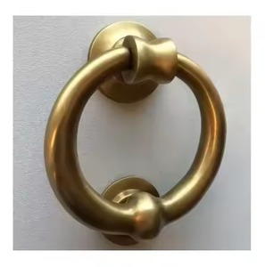 Heurtoir de porte en métal vintage élégant finition antique décoration de porte d'entrée maison Villa entrée accessoire de quincaillerie robuste - Product Image 1