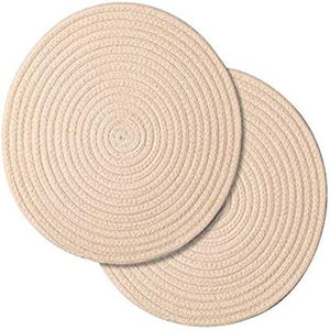 Set de 6 pièces tapis de Table antidérapant, écologique, à la mode, 100% coton lin, napperons côtelés - Product Image 6