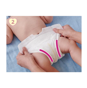 Venta al por mayor de pañales para bebés Moony hechos en Japón, súper seguros, de algodón suave, esponjoso, transpirable, desechables, NB 76 piezas - Product Image 4