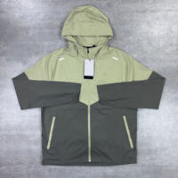 Conjunto Deportivo de Invierno 2025 Unisex con Capucha, Transpirable, de Poliéster/Nylon Grueso, Cortavientos, de 2 Piezas, Manga Larga