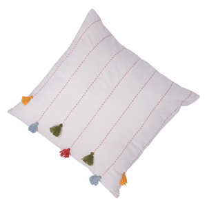 Bloque de mano real impreso 100% algodón gasa delantera y trasera cojín impreso y funda de almohada para uso doméstico-KANTHA - Product Image 4