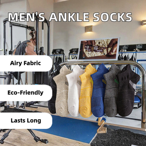 Wholesale High Quality Casual Custom Logo Sport <b>Socks</b> Mens Youth Cotton for Badminton Breathable Crew <b>Socks</b> Yoga Football - Product Image 2