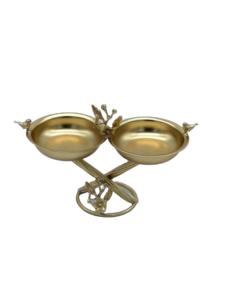 Elegant Classic Japanese Style Gold Rose <b>Sugar</b> Snack <b>Bowls</b> Luxury Box Kitchen Decoration Presentation Metal Azade Bakir Single - Product Image 2